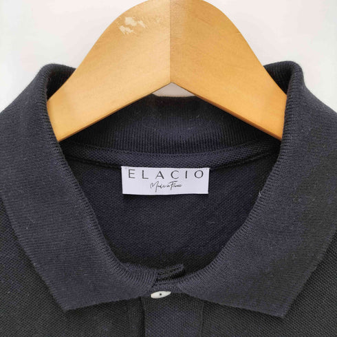 ELACIO 21SS フランス製 ORGE オルジュ コットン 鹿の子 ソリッド S/S ポロ メンズ 3