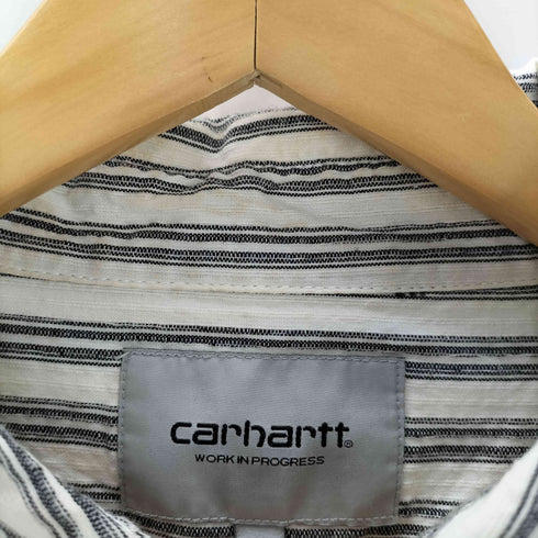 カーハートワークインプログレス Carhartt WIP 刺繍 ストライプ 半袖シャツ メンズ JPN:M