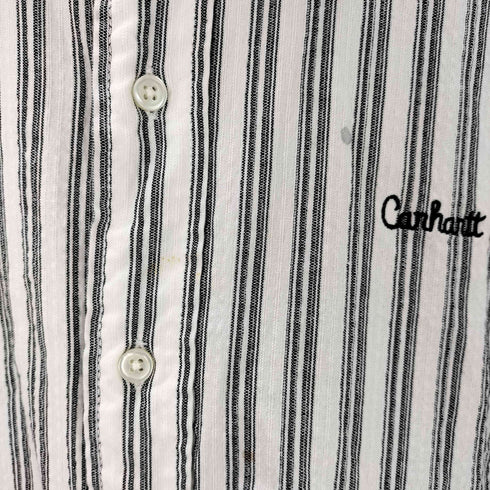 カーハートワークインプログレス Carhartt WIP 刺繍 ストライプ 半袖シャツ メンズ JPN:M