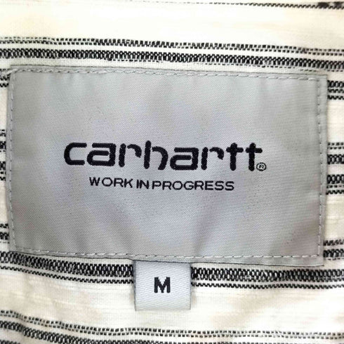 カーハートワークインプログレス Carhartt WIP 刺繍 ストライプ 半袖シャツ メンズ JPN:M