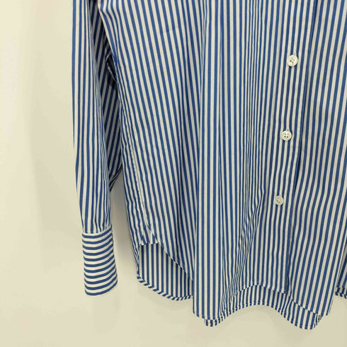 ニジュウサンク 23区 MY STANDARD L/S ノーカラー ストライプシャツ レディース JPN:38