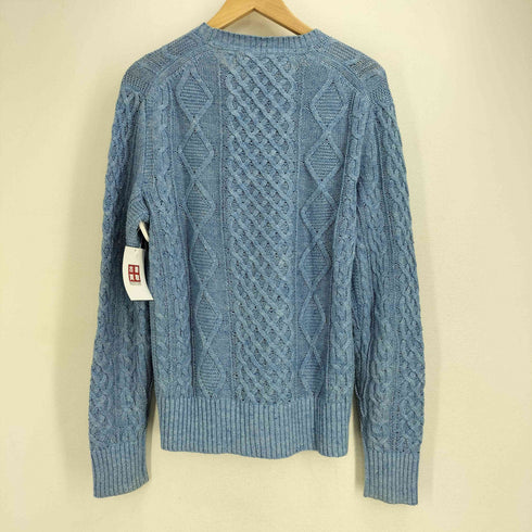 バナナリパブリック BANANA REPUBLIC リネン 麻100 ケーブル編み プルオーバーニット メンズ import:XS