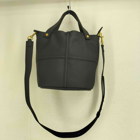 2WAY レザーバケットショルダーハンドバッグ レディース