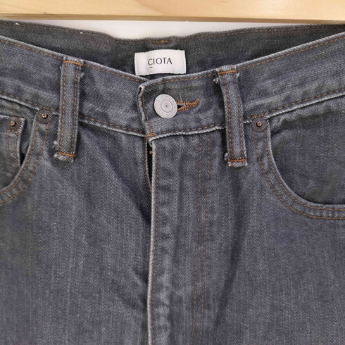 シオタ CIOTA インディゴ スビンコットン 13.5oz ハイウエスト デニム パンツ レディース 26