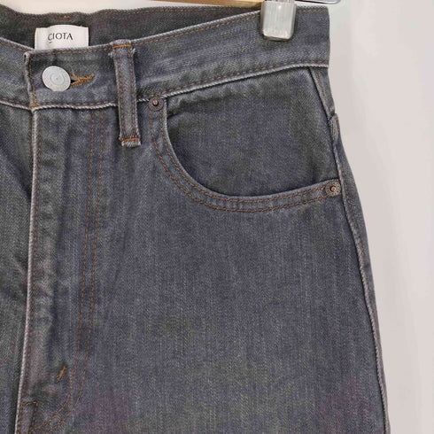 シオタ CIOTA インディゴ スビンコットン 13.5oz ハイウエスト デニム パンツ レディース 26