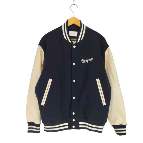 インヘリット INHERIT NEW YORK レザー切替メルトンスタジャン メンズ XL