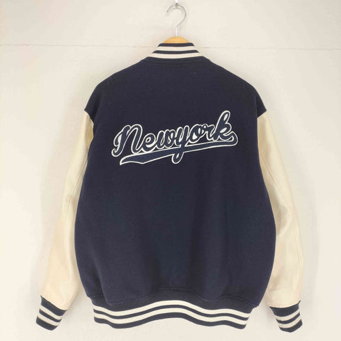 インヘリット INHERIT NEW YORK レザー切替メルトンスタジャン メンズ XL