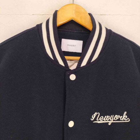 インヘリット INHERIT NEW YORK レザー切替メルトンスタジャン メンズ XL