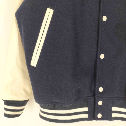 インヘリット INHERIT NEW YORK レザー切替メルトンスタジャン メンズ XL