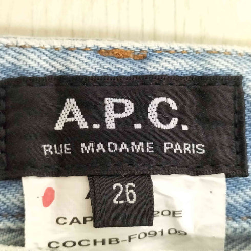 アーペーセー A.P.C. CAPSULE 20E ジップフライ テーパード デニムパンツ レディース 26