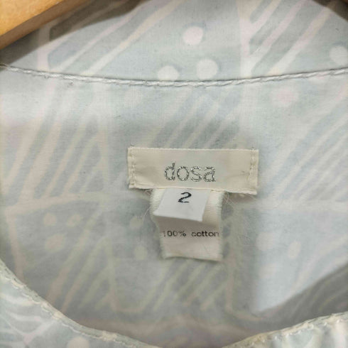 dosa 総柄チュニックバンドカラーワンピース レディース