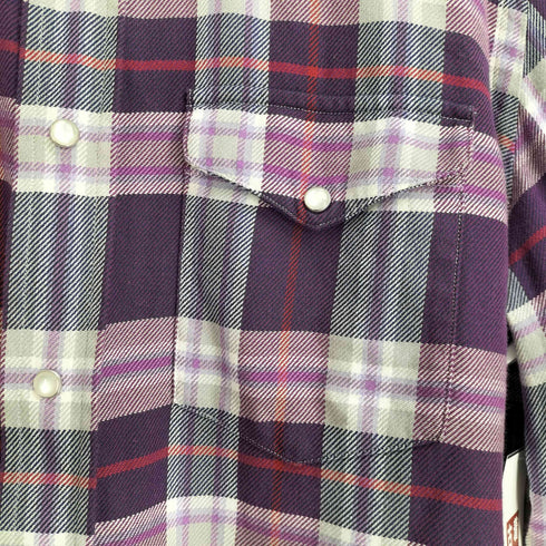 LINEA TRENTANOVE SLIM-FIT イタリア製 ウエスタンシャツ メンズ L