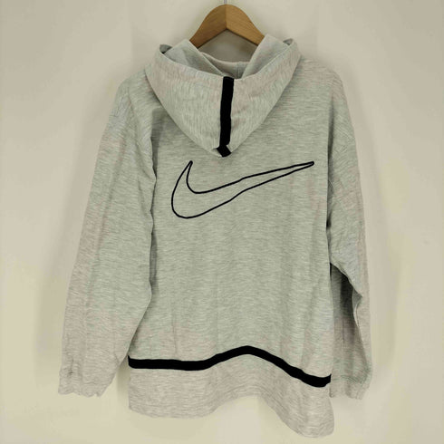 ナイキ NIKE 90S 銀タグ スウッシュ ロゴ 刺繍 ピスタグ 霜降り フード センターライン プルオーバー パーカー メンズ import:M