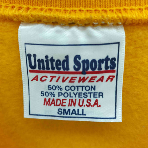 ユナイテッドスポーツ UNITED SPORTS 90S USA製 ACTIVEWEAR ポリコットン クルーネック プルオーバー スウェット トレーナー ブランク メンズ import:S