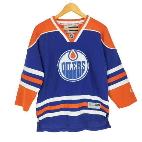 リーボック Reebok NHL OILERS ゲームシャツ メンズ L/XL