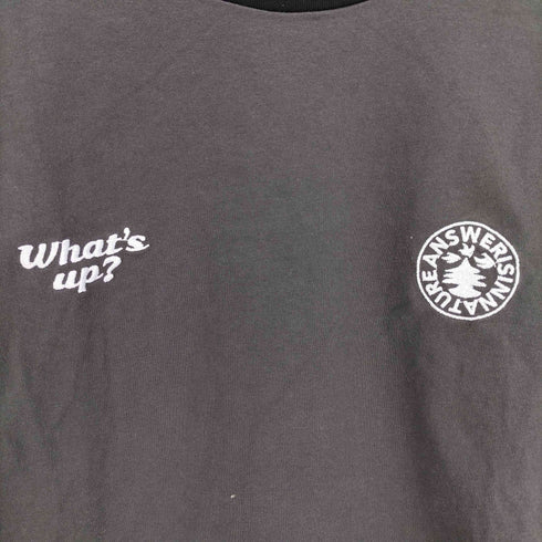 What's up? ANSWER IS NATURE ロゴ 刺繍 Tシャツ メンズ JPN:M