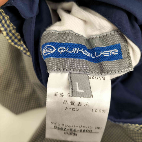 クイックシルバー Quiksilver ギンガムチェック リバーシブル ナイロン イージー ショート パンツ ショーツ メンズ L