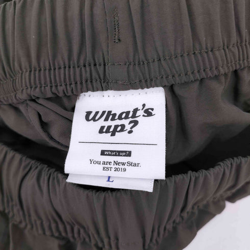 What's up? NYLON SHORT PANTS ロゴ 刺繍 ナイロン ショート パンツ メンズ JPN:L