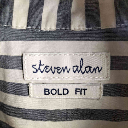 スティーブンアラン Steven Alan ストライプ柄 オープンカラーシャツ メンズ