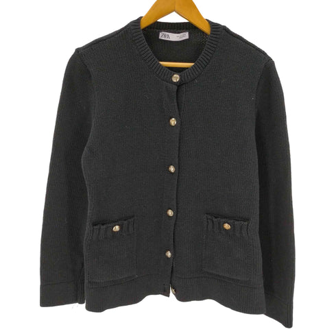 ザラ ZARA クルーネックカーディガン レディース import:L
