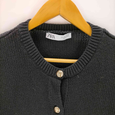 ザラ ZARA クルーネックカーディガン レディース import:L