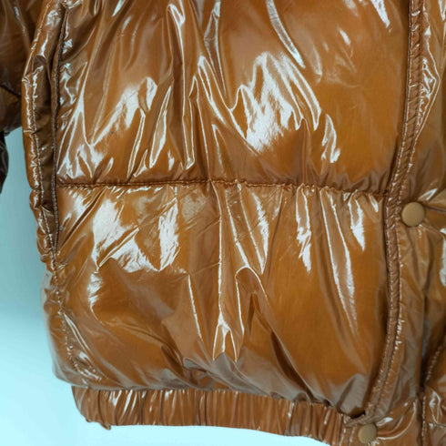 ザラ ZARA エナメルコーティング中綿フーデッドジャケット レディース import:M