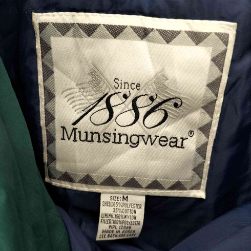 マンシングウェア Munsingwear 1886 裏地 ジップライナー付き YBS ジップ ポリ コットン マウンテン パーカー ジャケット メンズ import:M