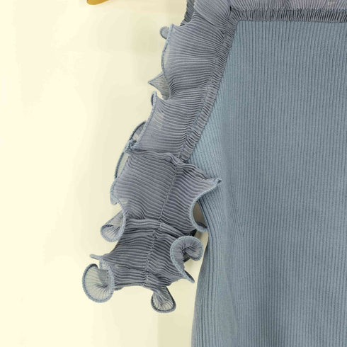 スナイデル snidel Sustainableプリーツフリルドッキングニット レディース ONE SIZE