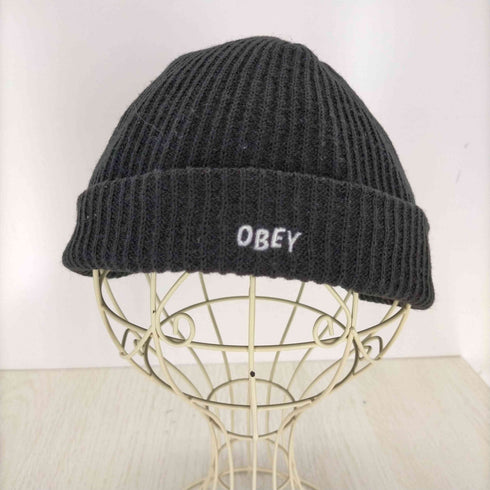 オベイ OBEY ロゴ刺繍ニットキャップ メンズ