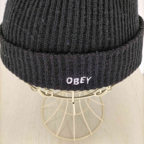 オベイ OBEY ロゴ刺繍ニットキャップ メンズ