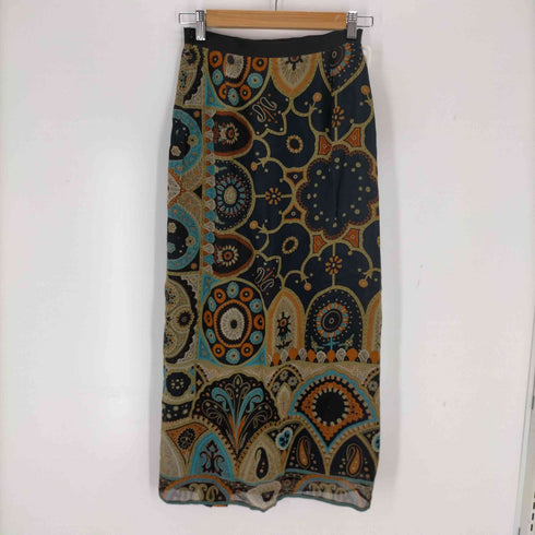 エトロ ETRO 総柄 シルクスカート レディース 38