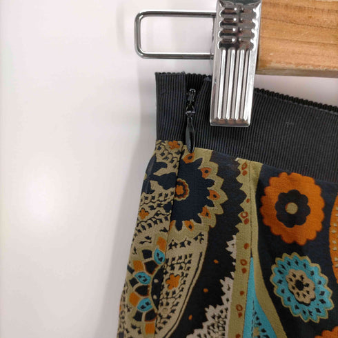 エトロ ETRO 総柄 シルクスカート レディース 38