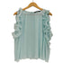 ザラ ZARA フリル プリーツ ノースリーブブラウス レディース import:S