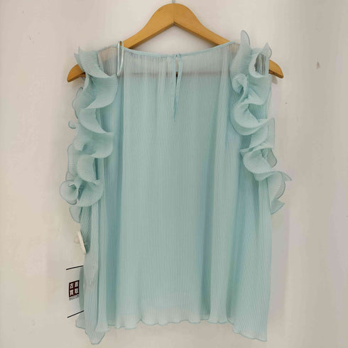 ザラ ZARA フリル プリーツ ノースリーブブラウス レディース import:S