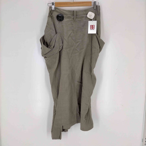 ヨウジヤマモト Yohji Yamamoto 00ss コットンリネン 変形デザインスカート レディース 1