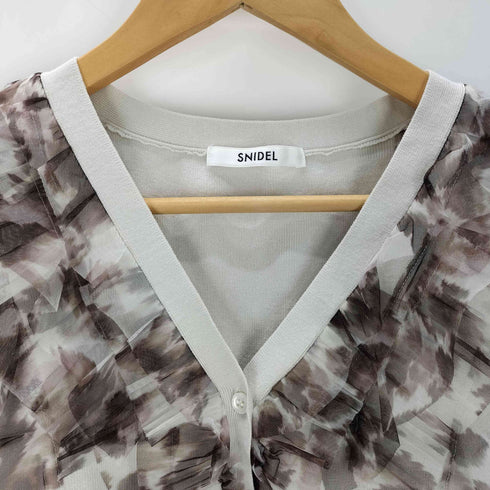 スナイデル snidel チュールフリルノースリニットプルオーバー レディース ONE SIZE