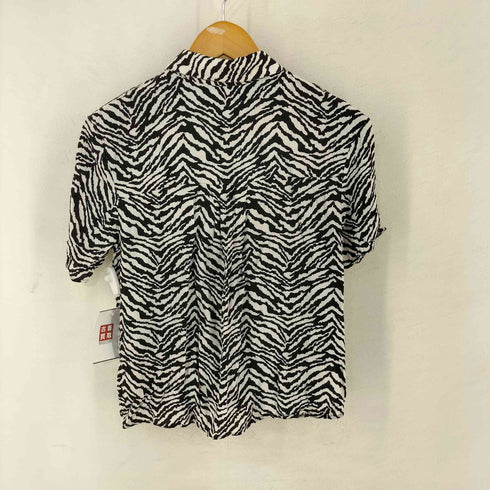 ザラ ZARA ゼブラ柄バンドカラーシャツ レディース import:XS