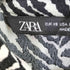 ザラ ZARA ゼブラ柄バンドカラーシャツ レディース import:XS