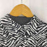 ザラ ZARA ゼブラ柄バンドカラーシャツ レディース import:XS