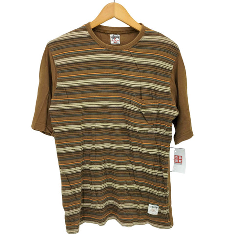 ステューシー Stussy 90-00S AUTHENTIC GEAR タグ マルチボーダー ポケット S/S Tシャツ メンズ import:S