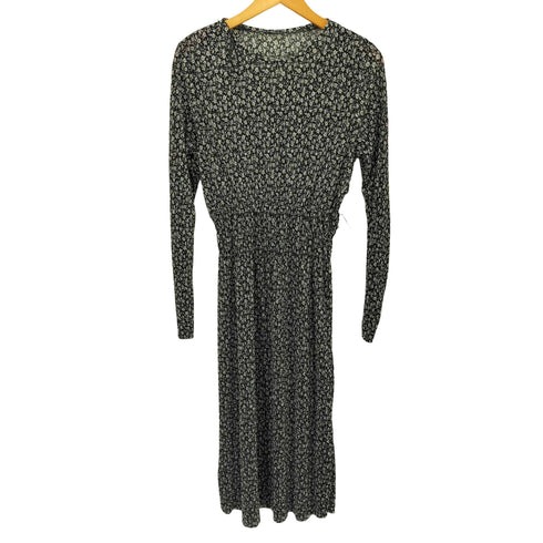 ザラ ZARA フラワーデザイン プリーツワンピース レディース import:M