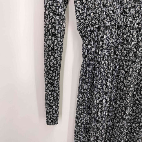 ザラ ZARA フラワーデザイン プリーツワンピース レディース import:M