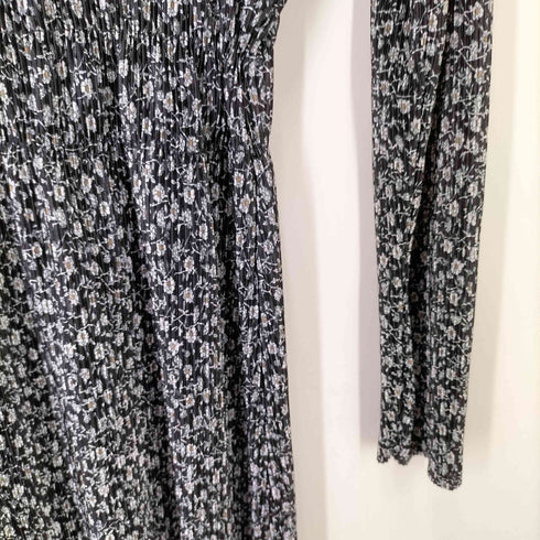 ザラ ZARA フラワーデザイン プリーツワンピース レディース import:M