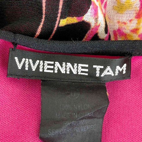 ヴィヴィアンタム VIVIENNE TAM 花柄 鳥 サイドスリットロングスカート パワーネット レディース 0