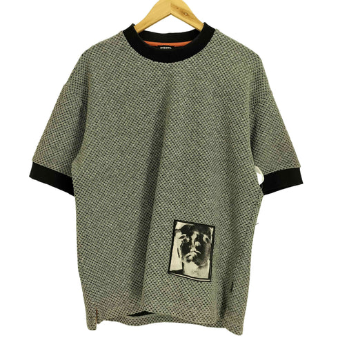 ディーゼル DIESEL フォトプリント 半袖サマーニット ワッフルTシャツ メンズ