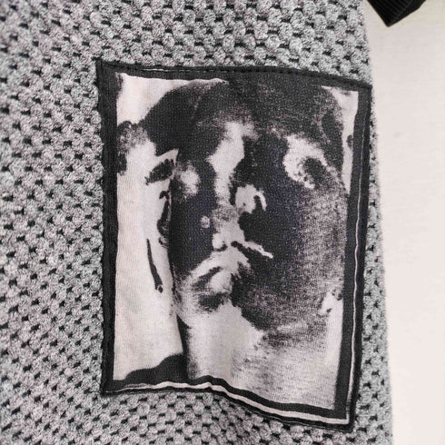 ディーゼル DIESEL フォトプリント 半袖サマーニット ワッフルTシャツ メンズ