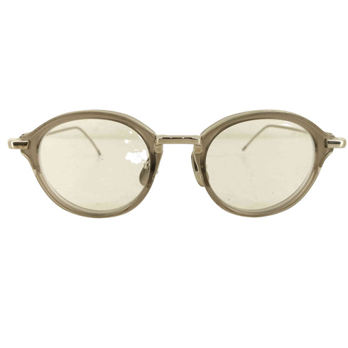 トムブラウン THOM BROWNE DITA期 SATIN GREY CRYSTAL/SHINY SILVER BRIDGE AND TEMPLES メンズ 46□20-150