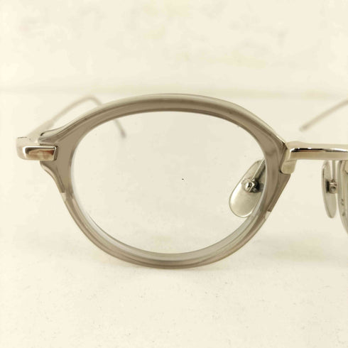 トムブラウン THOM BROWNE DITA期 SATIN GREY CRYSTAL/SHINY SILVER BRIDGE AND TEMPLES メンズ 46□20-150