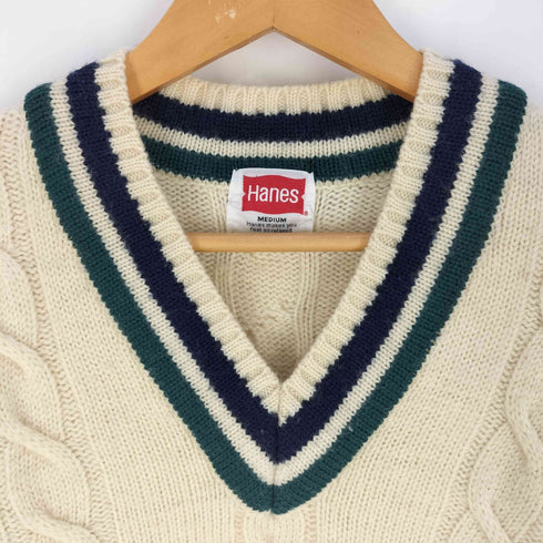 ヘインズ Hanes 90s ウール チルデンニット Vネックニット メンズ import:M