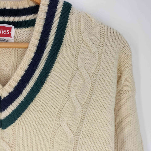 ヘインズ Hanes 90s ウール チルデンニット Vネックニット メンズ import:M